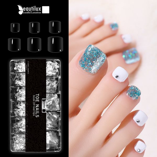 Ложные ногти BeautiLux Toe Nails 550pxbox Ложно -фальшивый замачивание от геля.