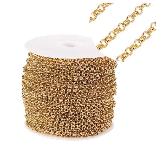 Ketten Großhandel 1 Meter Breite 3mm Edelstahl Runde Perle Bulk Kette Halskette für Frauen Männer DIY Schmuck Armband