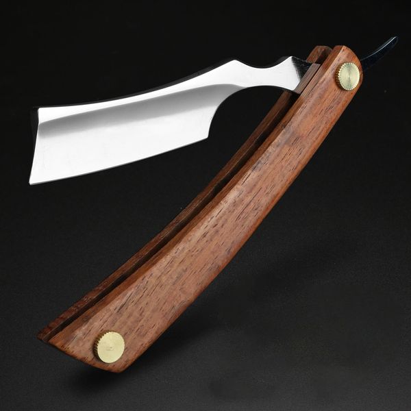 Tıraş bıçağı 1p kesilmiş boğaz düz jilet ahşap profesyonel berber jilet premium kalite tek bıçak düz kenar tıraş tirajı sakal tıraş jilet 230327