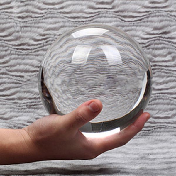 Andere Heimdekorationen verkaufen ASIAN QUARTZ Ultra Clear 80MM Crystal Magic Pography Props Ball mit Holzsockel 230327