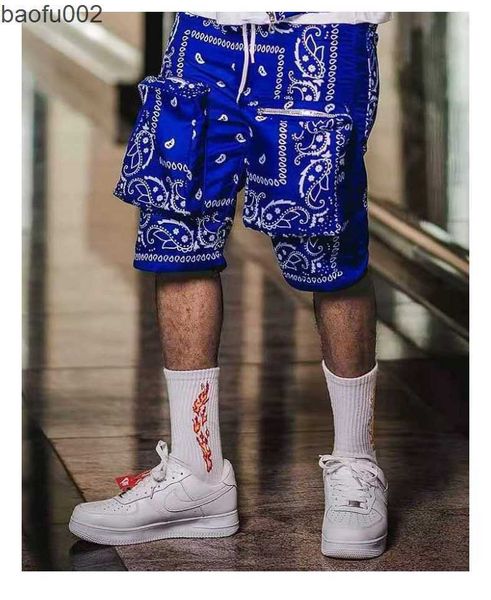 Herren-Shorts, 2021, Herren-Shorts, 3D-Persönlichkeit, ethnischer Stil, schillerndes Muster, Hip-Hop-Modetrend, Tooling, High Street Herren-Freizeitshorts W0327