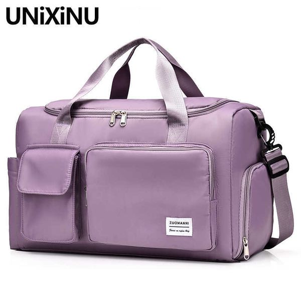 Reisetaschen UNIXINU Carry On Travel Duffle Bag Schulter Weekender Übernachtungstaschen mit Schuhfach Sport Gym Tragetaschen für Frauen J230327