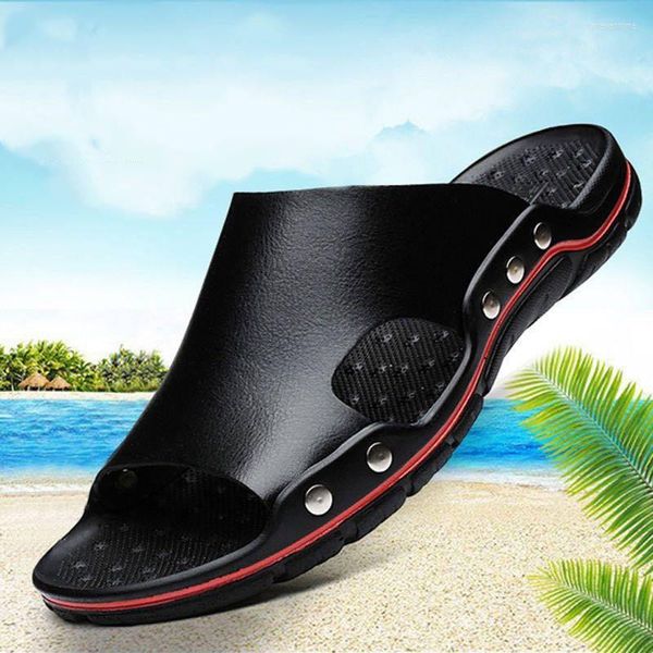 Sandálias chinelas masculinas 2023 Summer Summer Beach