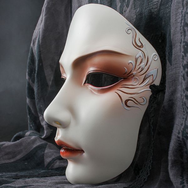 Maschere per feste Maschera per il viso Full Face Dance Party Accessori Art Mezza maschera dipinta a mano Party Dance Party Regalo di compleanno 230327