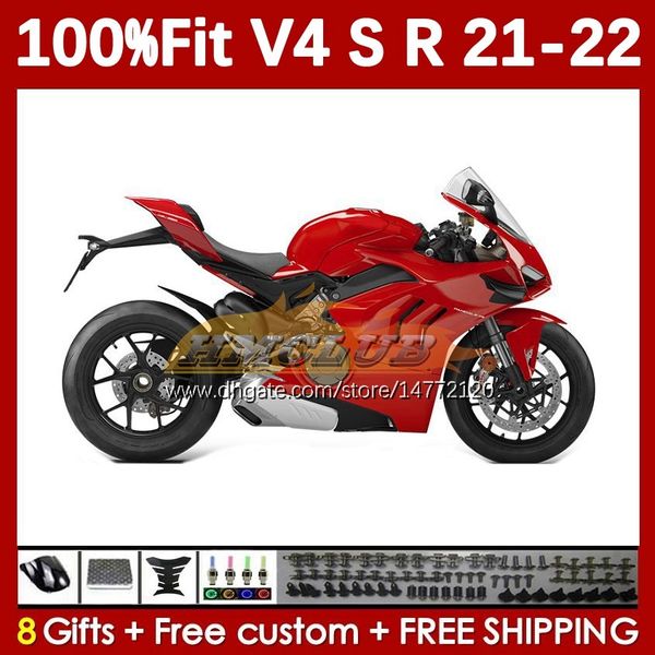 Moto telaio rosso carenature per DUCATI Street Fighter Panigale V 4 V4 S R V4S V4R 2018-2022 Carrozzeria 167No.9 V4-S V4-R 21 22 V-4S V-4R 2021 2022 Corpo per stampaggio ad iniezione