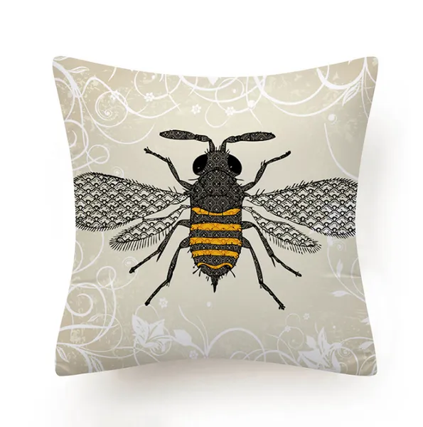 Capa clássica de travesseiro de abelha