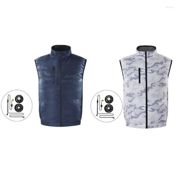 Jackets masculinos Colete de ventilador de resfriamento unissex para homens de alta temperatura, homens de ar condicionado roupas de ar condicionado
