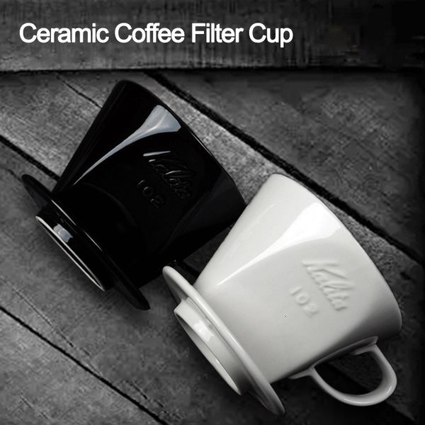 Kaffeefilter Keramikfilter Becherhalter Übergießen Espresso Tropfkörbe Perkolator Wiederverwendbare Tassen Zubehör 230327