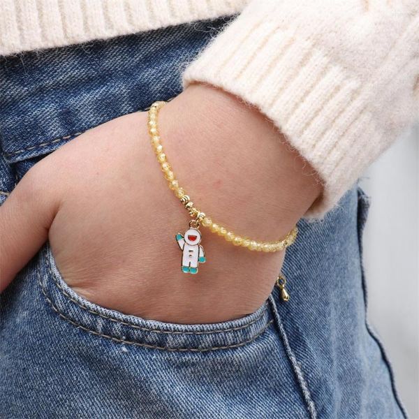 Strang 2023 Astronaut Emaille Armband Frauen Natürliche Halbedelsteine Perlen Armbänder Für Weibliche Geburtstag Geschenk Zubehör