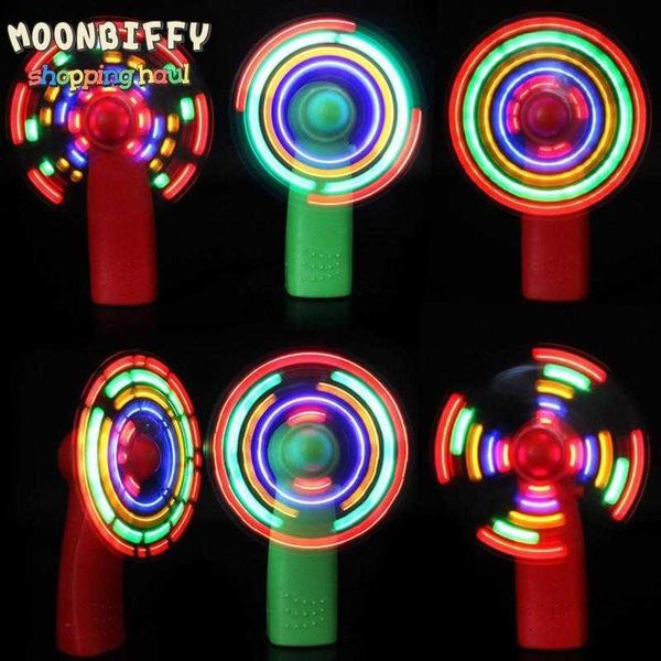 Led Rave Toy Luminous s New Portable Mini Fan Bambini s Plastica Kids Educational Gift Party Summer s Baby Hand Cooler Y2303