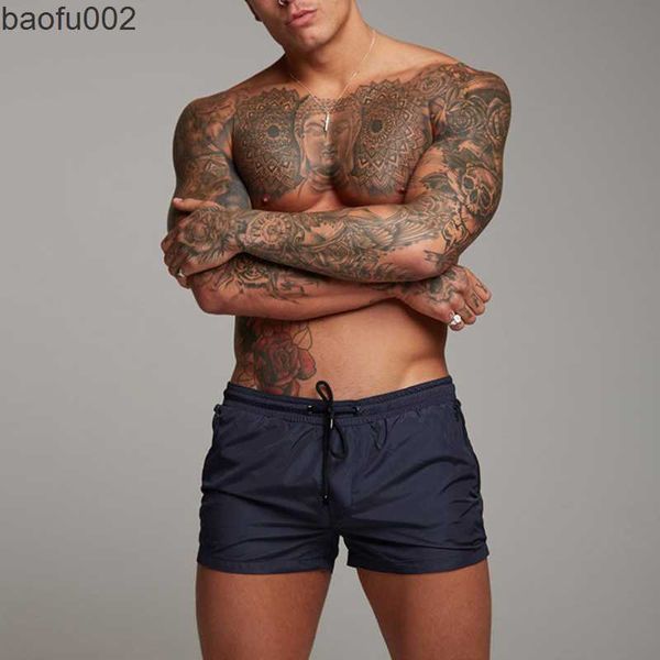 Shorts masculinos shorts calças de praia esportes de verão calça moda de moda de banho durável Meninos de natação Ternos de tronco de uma peça