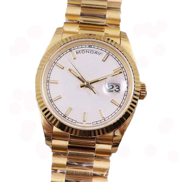 relógio masculino daydate reloj 36mm 41mm mostrador romano mecânico automático pulseira de aço inoxidável vidro safira super luminoso à prova d'água ouro rosa montre aaa relógio