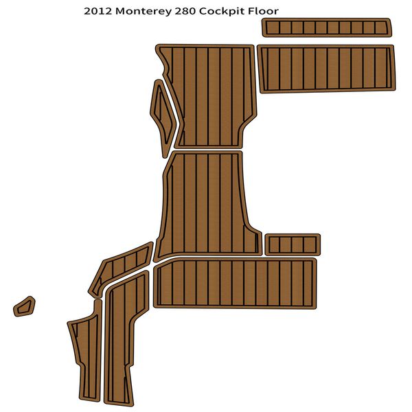 2012 Monterey 280 Kokpit Ped Tekne Eva Köpük Sahte Tepe Güverte Zemin Mat Döşeme Kendini Destekleme Ahenif Seadek Gatorstep Stil Zemin