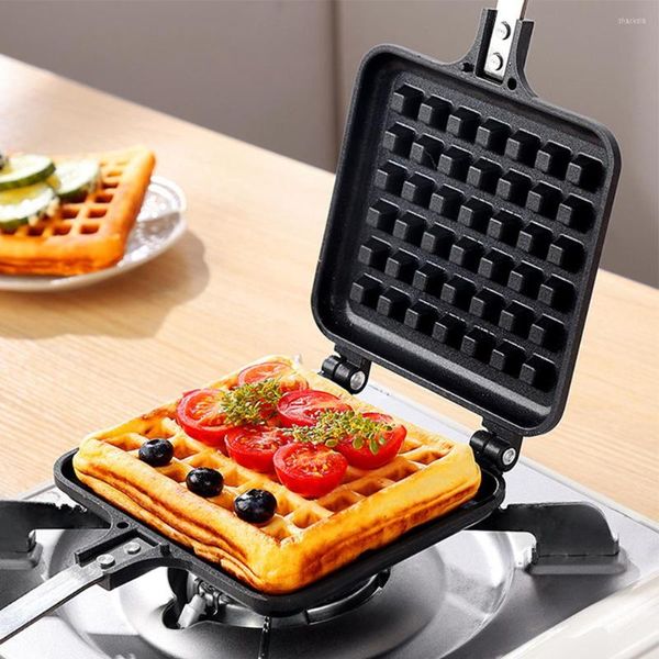 Stampi da forno Muffin Cupcake Cupcake Stampo Antiaderente Waffle Pan Lega di alluminio Non tossico Nero Accessori da cucina multifunzione portatili