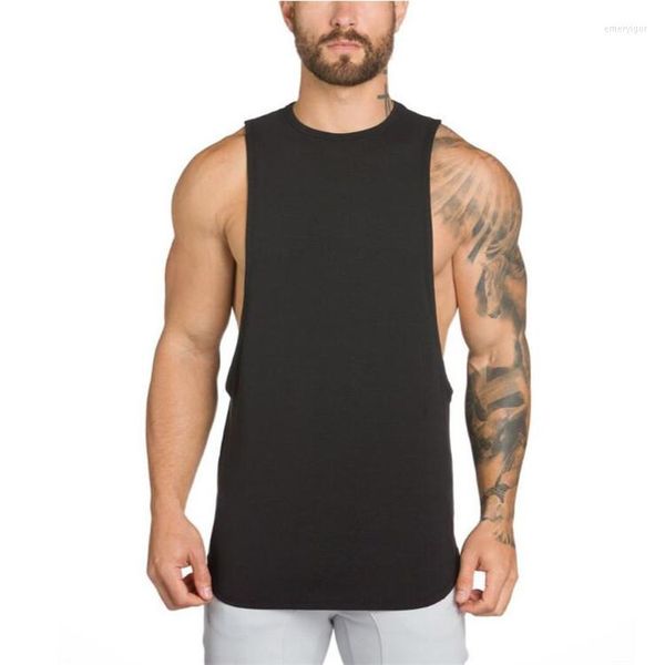 Canottiere da uomo Palestre Abbigliamento Bodybuilding Top Canottiera da uomo Fitness Canotta senza maniche Canottiera muscolare in cotone Canottiera da ragazzo