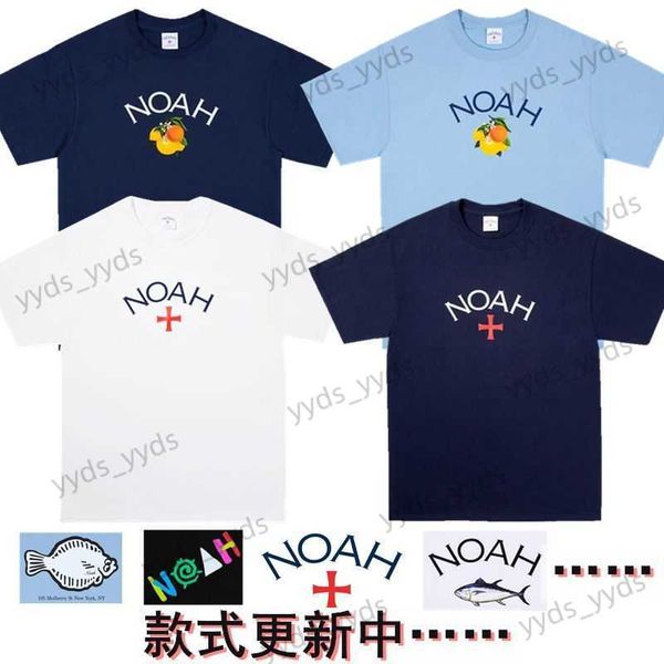 Camisetas masculinas de fruta noah algodão curta de manga curta masculina de camiseta de estilo bf de estilo bf de malha de malha redonda do pescoço redondo T230327