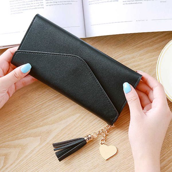 Wallets Women Leather Slim Cartê Long Design Longo Pursion Bolsa de Luxo Bolsa Feminina Feminina