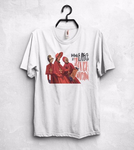 Herren-T-Shirts Nobody Expects The Spanish Inquisition Shirt Monty Python Comedy British Gift T-Shirt Herren Loose Size