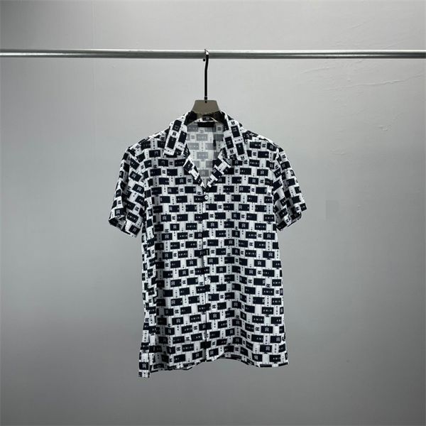 2 РОСКОШНЫЕ дизайнерские рубашки мужская мода Tiger Letter V шелковая рубашка для боулинга повседневные рубашки мужские приталенные рубашки с коротким рукавом M-3XL # 103