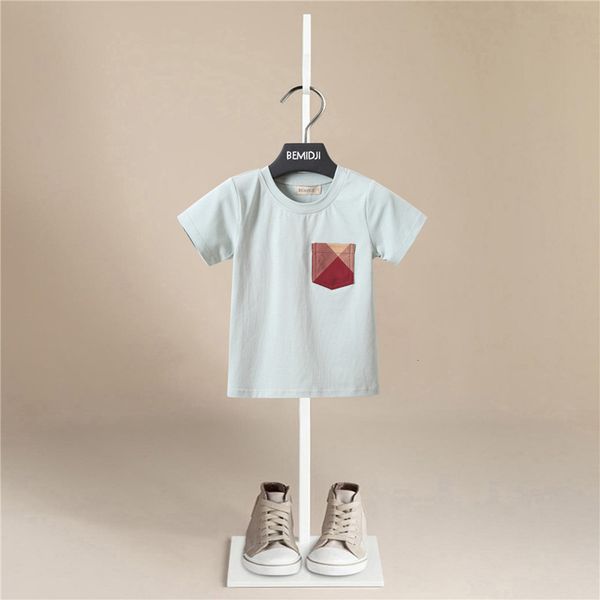 T-shirt Promozione Arrivo Estate Ragazzi T-shirt O-Collo Manica corta in cotone T-shirt per bambini da 1 a 6 anni 230327