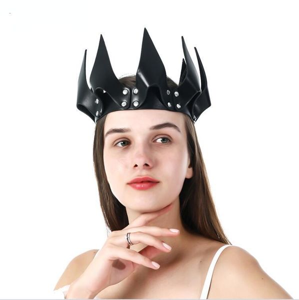 Maschere per feste Punk Donna Halloween Carnevale Club Maschere per feste Cat Woman Cosplay Gotico PU Pelle Moda Discoteca Maschera per la testa 230327