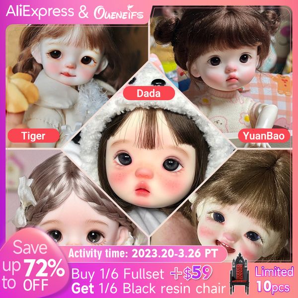 Dolls Design Dada BJD Doll 16 Cute Girl Haute Qualité Expression Nude Ball Jointed 230327