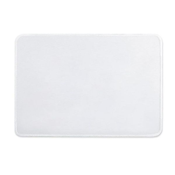 Sublimação em branco Branco de mouse branco Pad com costura de borda de borda lavável Base de borracha de borracha lavável Mousepad Big DHWDM
