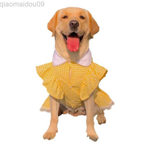 Abbigliamento per cani Vestito estivo per cani Piccoli grandi Vestiti per cani di grandi dimensioni Cucciolo Barboncino Corgi Samoiedo Husky Labrador Costume Golden Retriever Abbigliamento per animali AA230327