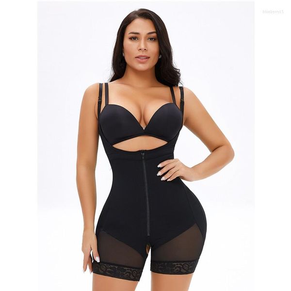 Intimo modellante da donna S-6XL Reggicalze Un pezzo Pancia e anca che solleva Body attillati Donna Cerniera a petto largo Che dimagrisce Vestiti che modellano il corpo