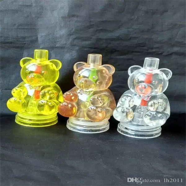 Wasserpfeifen Bear Acryl-Wasserpfeife Großhandel Glasbongs Ölbrenner Glas Wasserpfeifen Bohrinseln Rauchen kostenlos