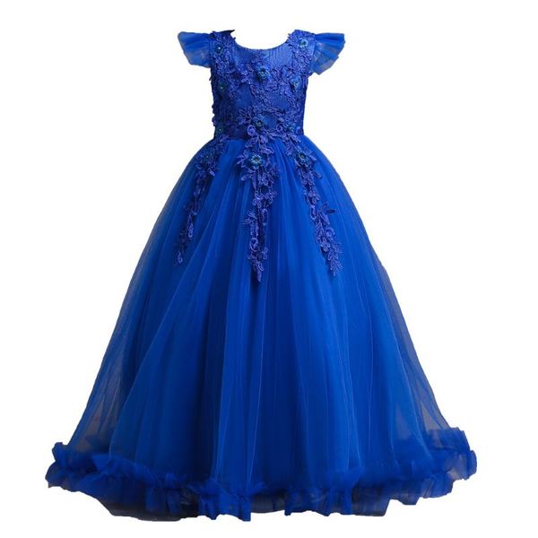 Menina vestidos de menina de 4 a 15 anos, crianças vestidos para meninas casamento longa concurso de festa de princesa vestido formal adolescente roupas