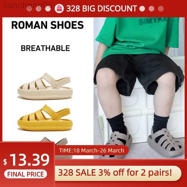 Sandálias utune sandálias romanas sapatos infantis para meninas e meninos sandálias verão