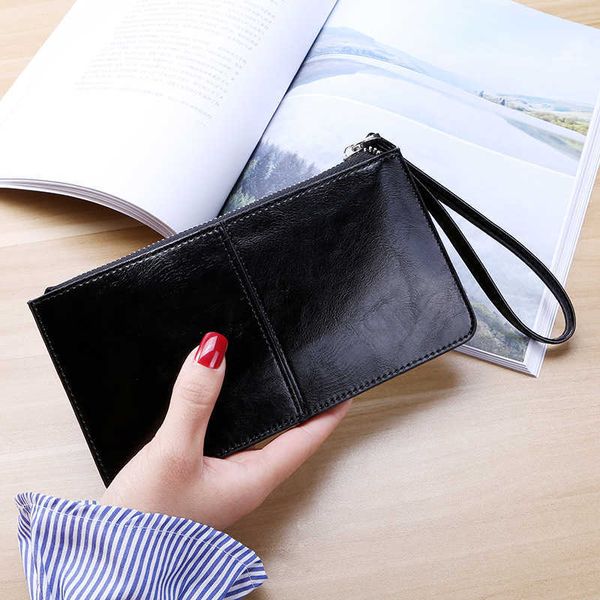 Brieftaschen Neue Mode Frauen Büro Dame PU Leder Lange Geldbörse Kupplung Reißverschluss Business Brieftasche Tasche Karte Halter Große Kapazität Brieftasche g230327