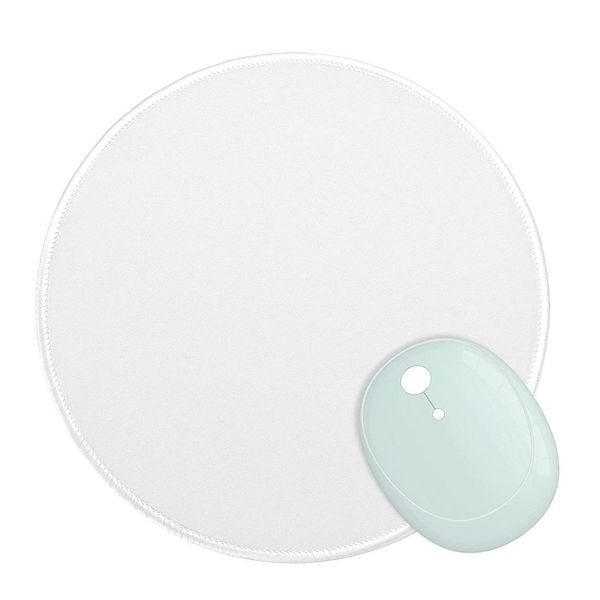 Sublimação em branco Mousepad em branco com base de borracha não deslizante Padra de mouse redonda de borda de borracha para transferência de calor Pressione P DHVPG