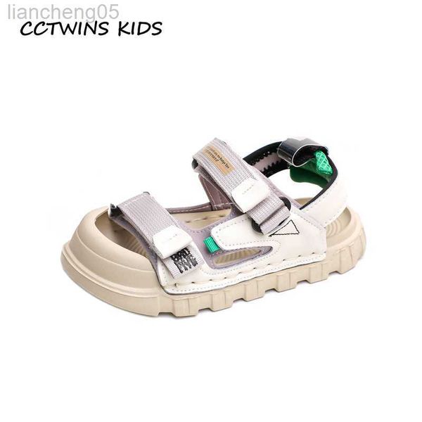 Sandals Boys Sandalet 2022 Yaz Toddler Çocuk Spor Plajı Ayakkabı Grils Moda Marka Yumuşak Sole Flats Bebek Ayakkabıları Klasik Dış Dış Beyaz W0327