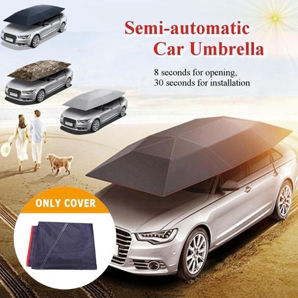 Araba Güneşi Evrensel Otomatik Güneş Gölgesi Şemsiye Kapak Çadırı Anti-UV Su Geçirmez Dış Mekan 400x210cm Koruma A4N0