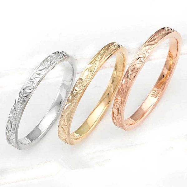 Anéis de banda Huitan Shiny Graved Women Wedding Rings 3 Cores Disponível Disponível Anéis de noivado de noiva de alta qualidade Jóias de moda 2020 Drop Ship G230327