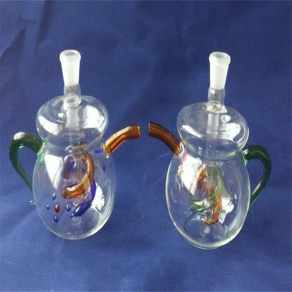 Wasserpfeifen Die neue Shisha-Teekanne Großhandel Glasbongs Ölbrenner Glas Wasserpfeifen Bohrinseln Rauchen kostenlos