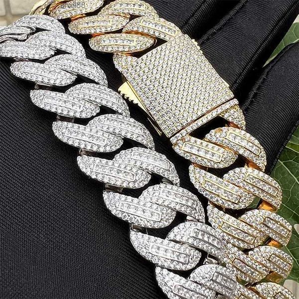 Мода Jwy Hip Hop Jewelry Men New Designs 18 мм настоящие золотые и серебряные латунные ожерелья кубинские цепи