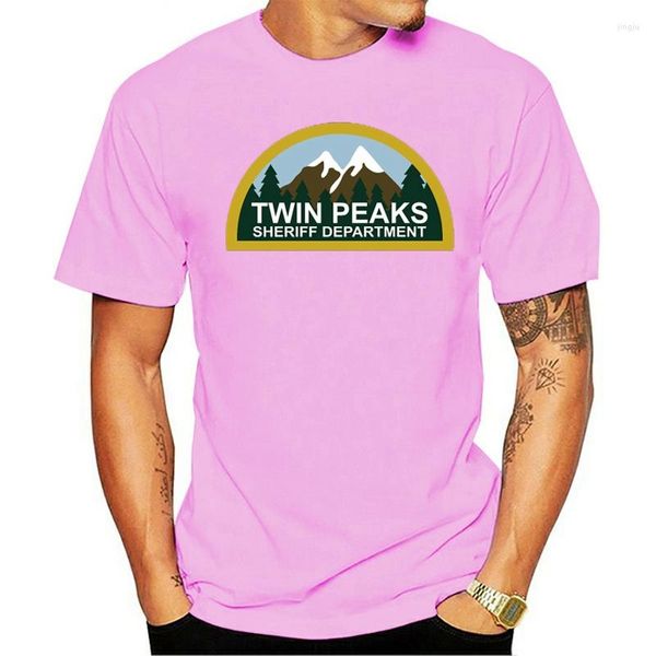 T-shirt da uomo 2023 T-shirt in cotone moda per il tempo libero Twin Peaks Lettere antirughe Stile estivo Taglia normale S-5XL Camicia personalizzata