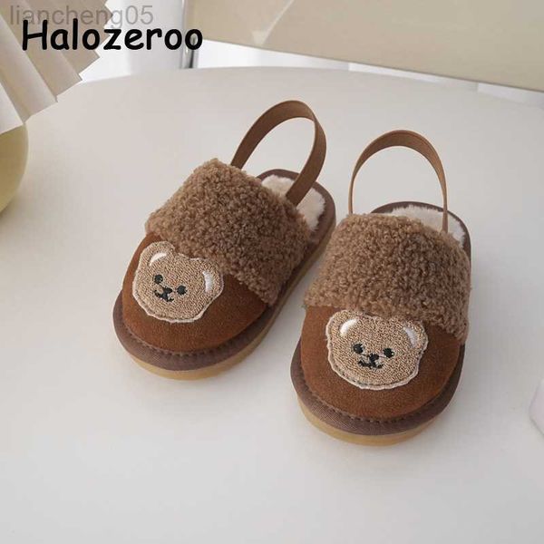 Sandálias Inverno Novo bebê meninas sandálias de praia infantil lâminas de urso infantil sapatos casuais chinelos de bebê sandálias meninos marrom mulas w0327