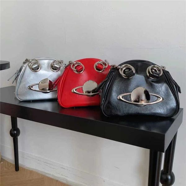 Frauen Kette Umhängetasche Luxus Umhängetasche Designer Handtasche Mini Saturn Taschen Bowling Tote Geldbörse Schwarz Silber Rot Brieftasche