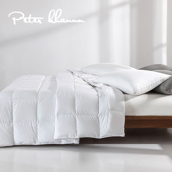 Bedding Sets Peter Khanun Goose White Down Filler 3D Bread Duvet Quilt Consolador Cobertores de luxo de inverno 100 Cascado de algodão 015 230327