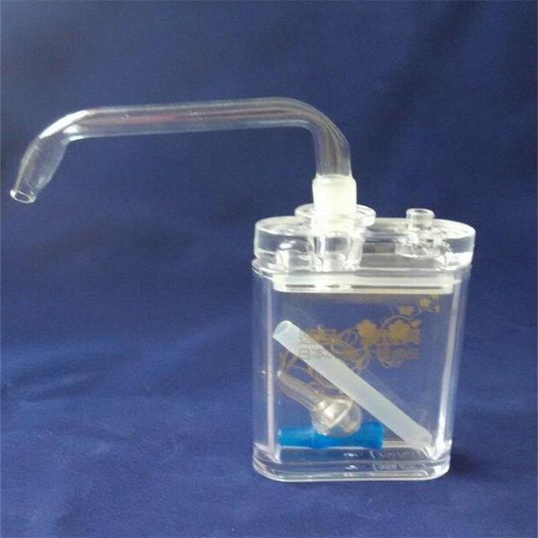 Rauchpfeifen Flache Acryl-Wasserflasche, Großhandel Bongs Ölbrenner Glaspfeifen Wasserpfeifen Glas