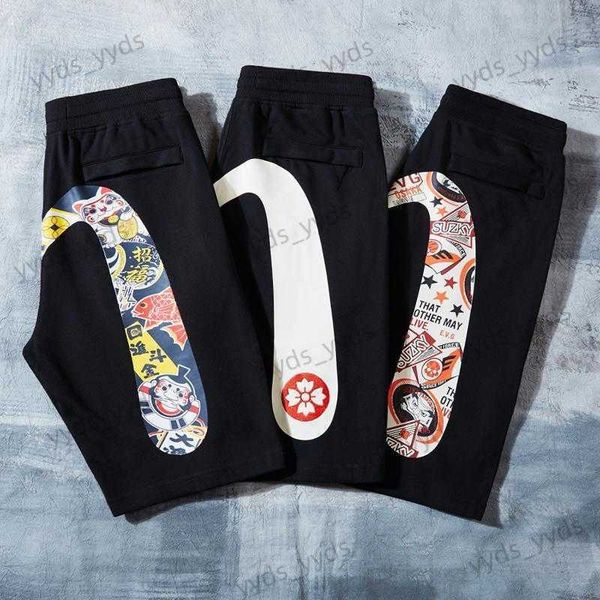 Pantaloncini da uomo Pantaloncini sportivi casuali estivi Capispalla da uomo stampati pantaloni a quarti sottili Versione coreana pantaloni oversize larghi T230327