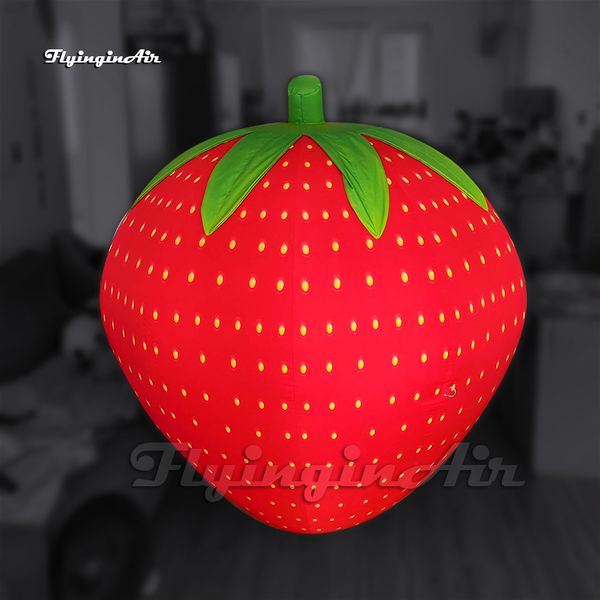 Modello di frutta di esplosione dell'aria del pallone della fragola gonfiabile rossa di grande pubblicità per l'evento