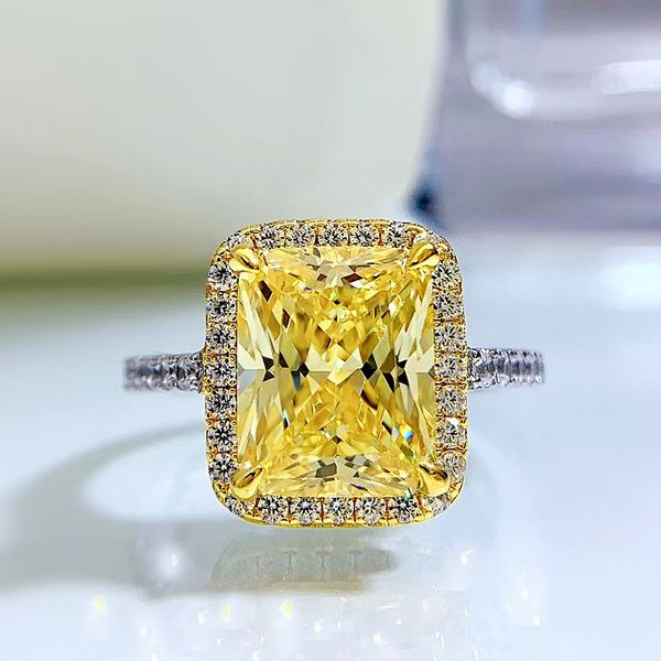 Valioso topázio anel de diamante 100% real 925 Sterling Silver Party Banding Band Rings For Mull Men Men noivado Presente de joias