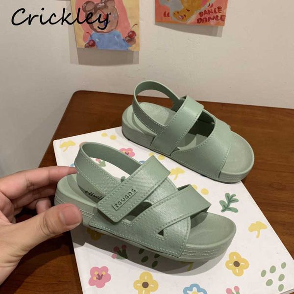 Sandali Estate Bambini Scarpe da spiaggia PVC solido Impermeabile Bambino Ragazzi Ragazze Sandali Casual Piscina antiscivolo Sandali gladiatore per bambini a piedi nudi