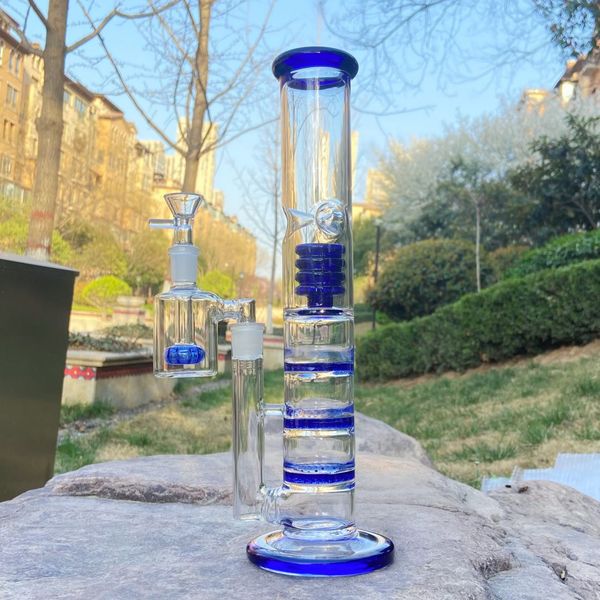 11.8 inç cam bong sigara su borusu petek perkolator nargile ile 14mm 90 ° kül yakalayıcı tütün filtre boruları