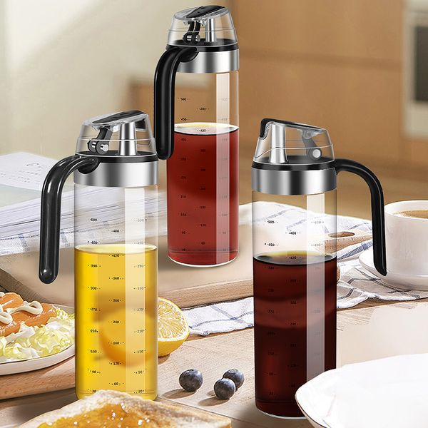 Strumenti per spezie di erbe Olio d'olio Oliva Bottiglia di capovolgimento del condimento a trasmissione automatica Contenitore Contenitore Multifunzione da cucina in vetro Borosilicato Cruet 230327